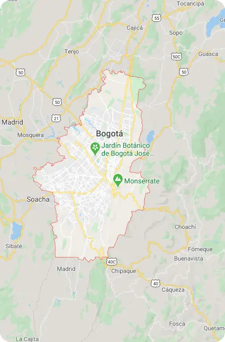 map bogotá